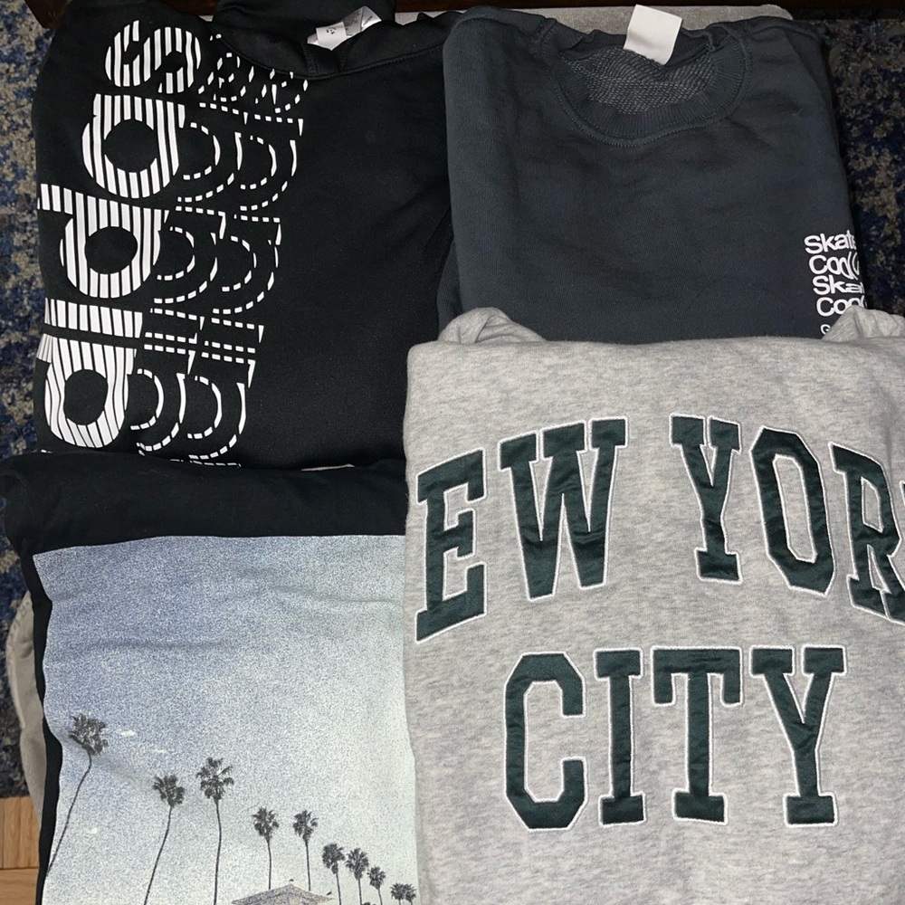 Adidas Black Sweatshirt and New York City Grey Hoodie